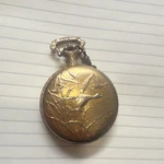 Jean Jacot 17 Jewels Full Hunter Mechanical Pocket Watch Floral Gold Roman. Fixed Price $30.99.