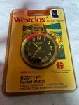 New Old Stock Vintage Westclox Scotty NO.40432 Pocket Watch Original Package. Fixed Price $100.00.