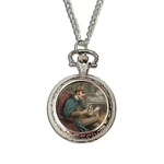 Sherlock Holmes Pocket Watch Victorian Detective Literary Gift Silver Chain. Fixed Price $25.01.