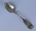 American Antique C1850 Coin Silver Fiddle Pattern Spoon & Child Philadelphia. Fixed Price $99.00.