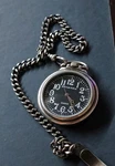Generra Quartz Pocket Watch Stainless Steel Case Black Dial Arabic Numerals Cha. Fixed Price $128.56.