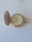 Elgin 1890-1900 7J Ladies Pocket Watch Running Gold Filled Hunter Case. Fixed Price $175.00.