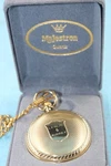 Majestron Gold Tone Quartz Pocket Watch With Chain 1968 Needs Battery. Fixed Price $14.95.