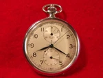 Heuer "valjoux 61" Pocket Watch Chronograph W/2 Registers, 1/5 Second Recorder. Fixed Price $3500.00.