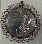 1891 Morgan Silver Dollar Pendant. Fixed Price $80.00.