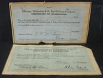 2 Railroad Certificates Of Examination Cards 1918 & 1919 Chicago, Milwaukee St.p. Fixed Price $20.00.