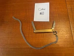 Colibri 2 Blade Gold Electroplate Pocket Knife With Tone Chain. Fixed Price $18.99.