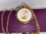Precious Moments Love One Another Valdawn Pendant Necklace Or Pocket Watch 30"CA. Fixed Price $24.99.