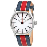 Brand New Nixon Sentry 38 Leather White/stripes Analog Watch A3771854-00. Fixed Price $94.99.