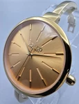So & Co New York Gold Tone Bangle Watch Minimalist Champagne Dial Women Quartz. Fixed Price $59.99.