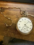 Antique 1919 Elgin Open Face 10K Yellow Gold Pocket Watch Grade 315 12S Jewel. Fixed Price $325.00.