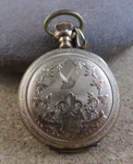 Antique Gold Filled Keystone Hunter Pocket Watch Case Waltham Bird Leaf #116. Fixed Price $275.00.