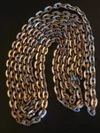 Vtg Antique 22 Gold Filled ? Anchor Link Necklace Pocket Watch Fob Chain Part. Fixed Price $52.50.