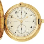 Vacheron & Constantin 18K Yg Hunter Case Keyless Chronograph Pocket Watch. Fixed Price $9605.00.