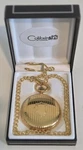 Vintage Colibri Quartz Pocket Watch Gold Tone Roman Numerals Day Date. Fixed Price $34.00.