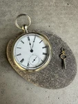 Beautiful 1879 Illinois Open Face 18S Model Pocket Watch Silveroid Case Repair. Fixed Price $80.00.