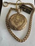 Jules Jurgenson Shrines Quartz Pocket Watch N.o.s. Keeping Time With Chain & Tag. Fixed Price $115.00.