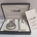 Colibri Of London Pocket Watch Engraved Silvertone Quartz Analog W/ Chain "jml". Fixed Price $34.99.