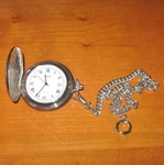 Colibri Pocket Watch Date Display Quartz Swiss Parts Thailand Movt Silvertone. Fixed Price $29.99.