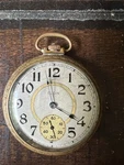1922 Elgin Natl Watch Co Pocket 17 Jewel Running Size 12 Gold Tone Antique. Fixed Price $119.00.