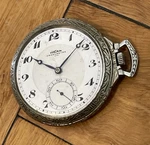 Vulcain Chronometer Pocket Watch Antique White Dial Open Face Art Deco Slim. Fixed Price $359.00.