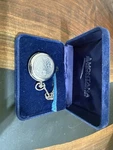 Montana Quartz Full Hunter Pocket Watch Stainless Steel Silver W/ Chain Box. Fixed Price $75.00.