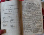 Antique 1872 New Testament Bible Kjv American Society Leather Pocket Prop. Fixed Price $30.00.