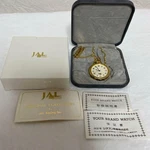 Jal X Citizen Pocket Watch Gold Plated Unused Quartz Chain Japan Rare. Fixed Price $85.80.
