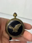 Benrus Eagle Pocket Watch Gold-tone Black 45MM Analog Japan Quartz Movement. Fixed Price $20.39.