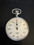 Vtg 1960S Heuer Timer Corp Pocket Stopwatch 7 Jewels Swiss Rare Scalloped Crown. Fixed Price $299.95.