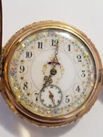 Elgin 6S 11J Mint Super Fancy Multi-color Dial 14K G.f. Hunter Case.. Fixed Price $1495.00.