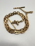 Antique Chunky Gold Filled Pocket Watch Fob Chain 6MM 21. Fixed Price $395.00.