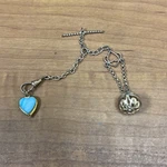 Antique Ladies T-bar Pocket Watch Chain Gold Wire Fob And Pendant Jewelry. Fixed Price $69.99.
