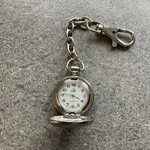 Jm PB74 Pocket Watch Fob Quartz Japan Movt Purse Charm Silver Tone Bin. Fixed Price $18.36.