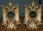 Austrian Imperial Brass Picture Frame Round Pocket Watch Display Franz Joseph. Fixed Price $749.99.