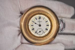 Rare Trenton Size 7 Jewel Pocket Watch Runs Fancy Dial. Fixed Price $149.00.