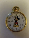 Vintage Lorus Quartz Mickey Mouse Gold Tone Pocket Watch Y131-0010. Fixed Price $95.00.