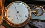 Rare Waltham Grade Wm Ellery Hunting Pocket Watch Mod 1857 18S 11J Key Wind Gold. Fixed Price $479.51.