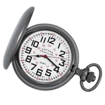 Gotham Men's Gunmetal Military Dial Hunter Quartz Pocket Watch # GWC15044B. Fixed Price $64.95.