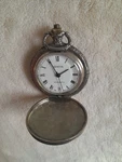 Geneva Quartz Pocket Watch Floral Design Metal Cover, Untested. Fixed Price $13.99.
