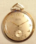 Gruen Pocket Watch 17J 12S Gold Filled Runs Antique Swiss Serviced. Fixed Price $185.99.