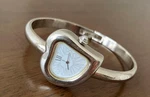 Yves Saint Laurent Ysl Watch Quartz Heart Silver Bangle 4520-H15556 Japan Work. Fixed Price $887.00.