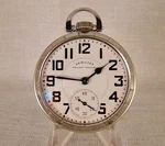 Hamilton "992B" 21J Stainless Steel Open Face 16S Railroad Pocket Watch. Fixed Price $565.00.