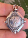Antique Sterling Silver Pendant Fob For Pocket Watch Chain Darts Winner J.f 1938. Fixed Price $84.15.
