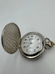 Milan Quartz Pocket Watch Silver Gold Blue Accent Japan Movement. Fixed Price $14.95.