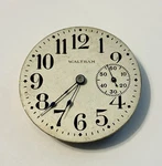 Waltham Royal 16S 17J M1888 Pocket Watch Movement Railroad Dial 3 Clock Sub. Fixed Price $180.00.