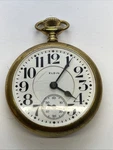 21 Jewel Elgin Father Time Pocket Watch 16SZ Running Railroad Approved Lot A15. Fixed Price $245.00.