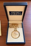 Vintage Seiko Pocket Watch Northeasten University Boston Model 7430-0029. Fixed Price $75.00.