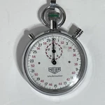 Heuer Trackmaster Hs 8032 Vintage Stopwatch White Dial Swiss, Tested Working. Fixed Price $299.99.