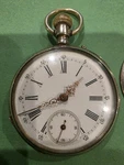 Antique Swiss 0.800 Silver Cylinder Pocket Watch Runs Well Floral.... Fixed Price $119.42.